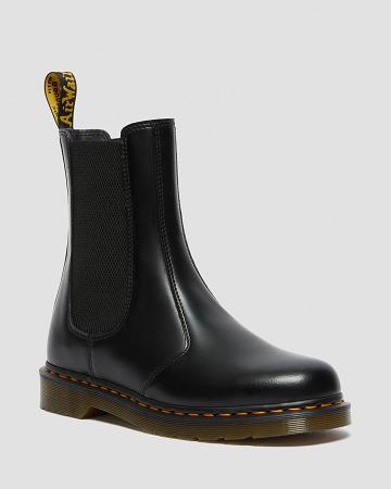 Botines Chelsea Dr Martens 2976 Hi Smooth Cuero Hombre Negros | MX 322EBC